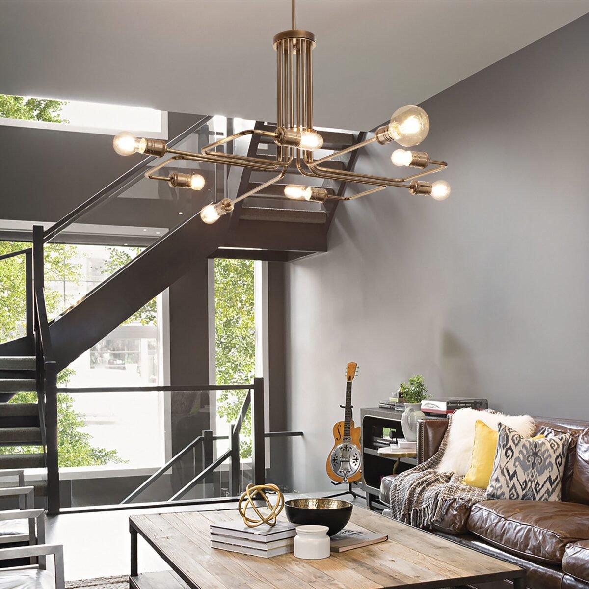 PENDUL TRIUMPH SP8, E27, 8X42W, IDEAL LUX - imagine 3
