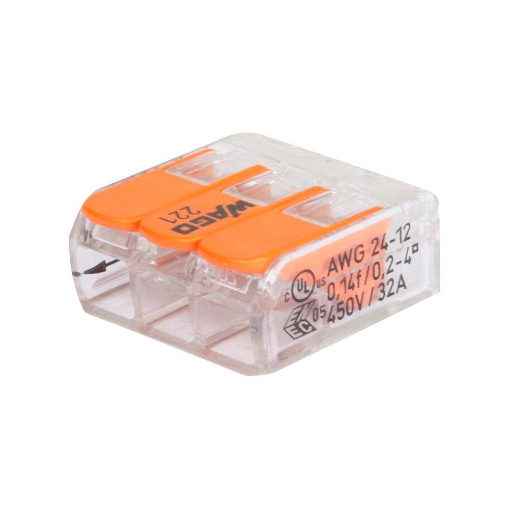 CLEMA LEGATURA WAGO 3 POLI. 0.2 - 4 MM