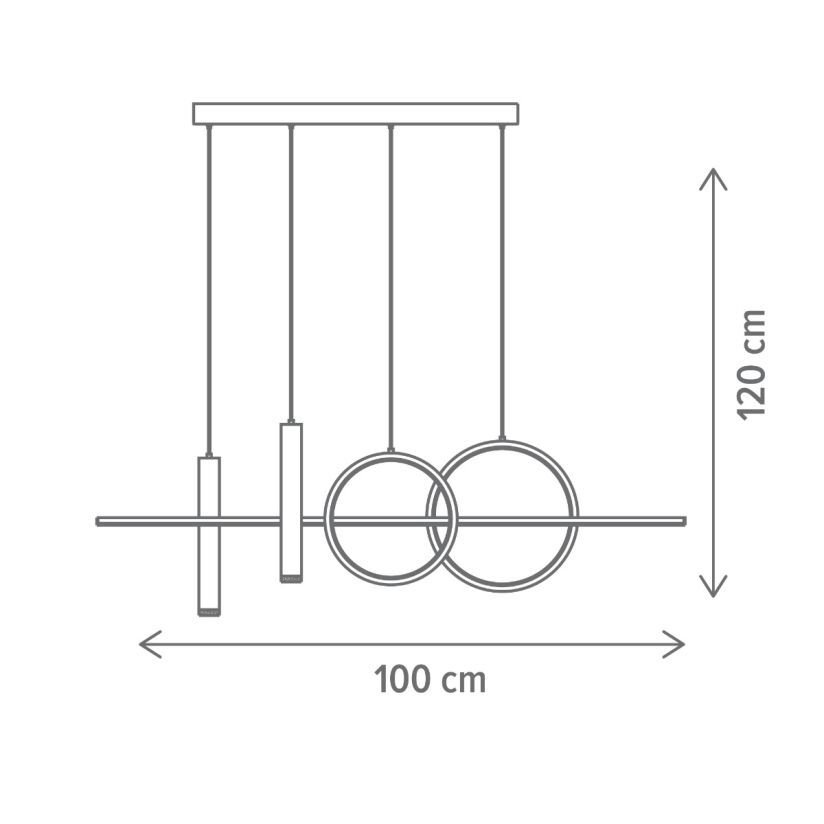 SUSPENSIE LED ALTHEIA SP4, KL142088, 50W, 4000K, KLAUSEN - imagine 3