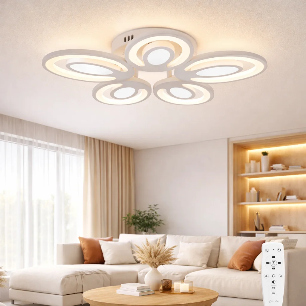 PLAFONIERĂ PETAL, CU TELECOMANDĂ, LED, 80W, 3CCT, ERSTE