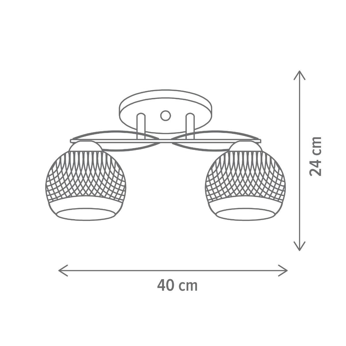 PLAFONIERĂ FALL 2, LY-3440, 2xE27 - imagine 5