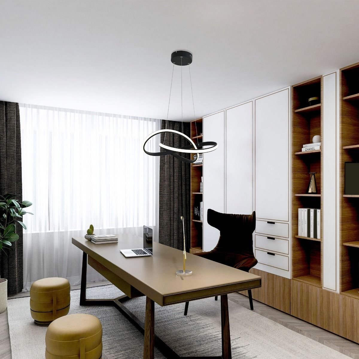 SUSPENSIE LED INTRIGUE SP1 NEGRU, 40W, 4000K, - imagine 5