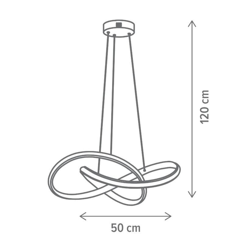 SUSPENSIE LED INTRIGUE SP1 NEGRU, 40W, 4000K, - imagine 6