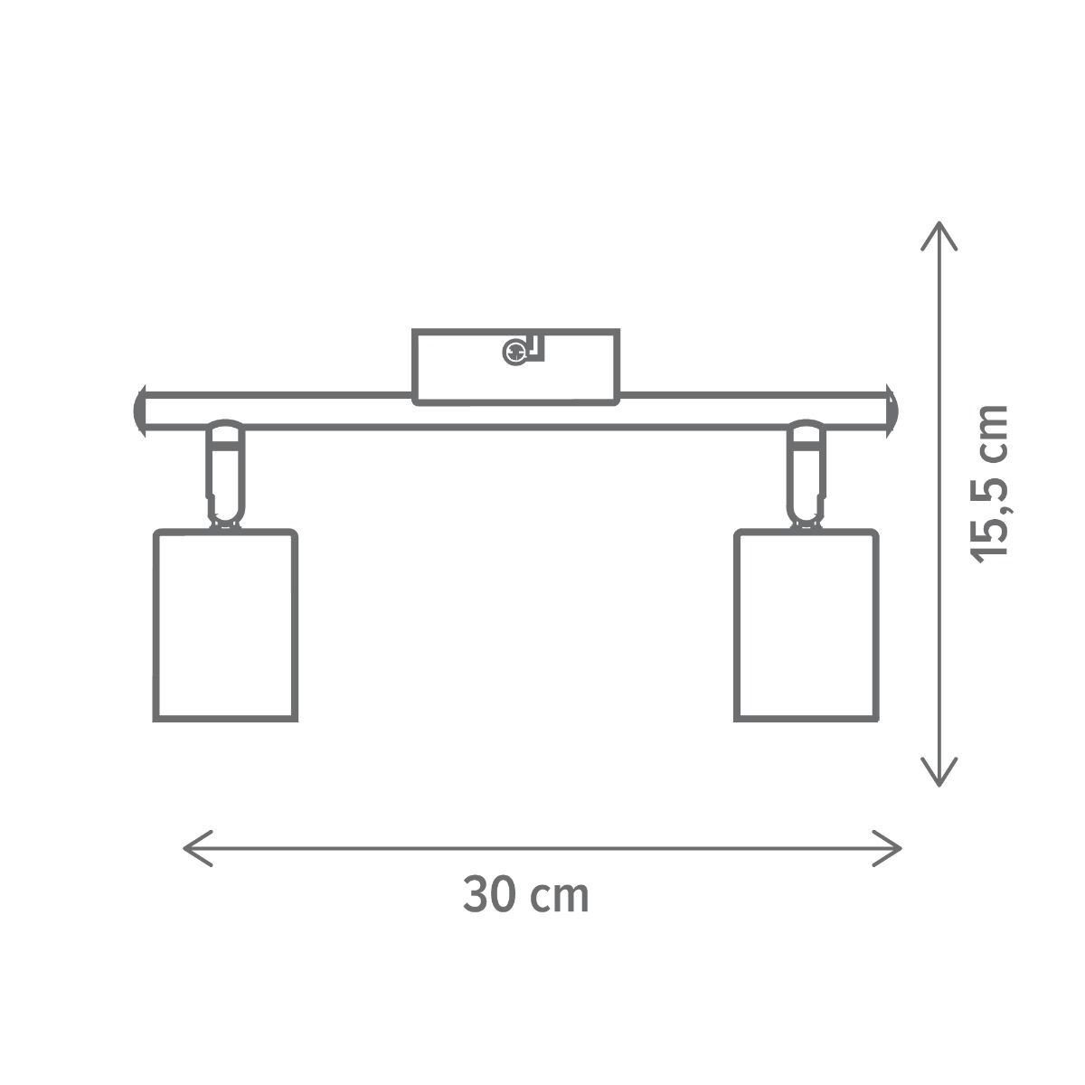 SPOT SPIKE 2-B, KL162012, 2xGU10 - imagine 4